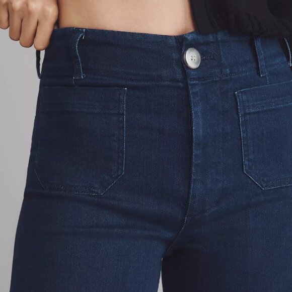 Anthropologie The Colette Crop High-Rise Wide-Leg Jeans by Maeve 26P 26 P NWT - Picture 6 of 8